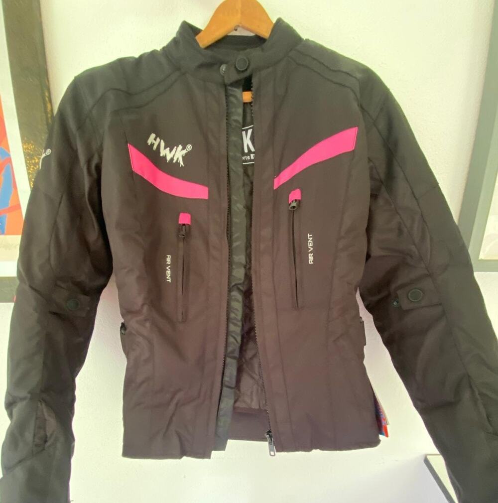 HWK Adventure CE Armor Black/Pink Women's Motorcycle Jacket Size M Medium New